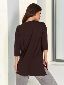 Футболка ISSA Plus модель 14495_коричневый Футболка ISSA Plus модель 14495_коричневый Фото