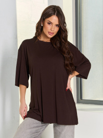 Футболка ISSA Plus модель 14495_коричневый Фото