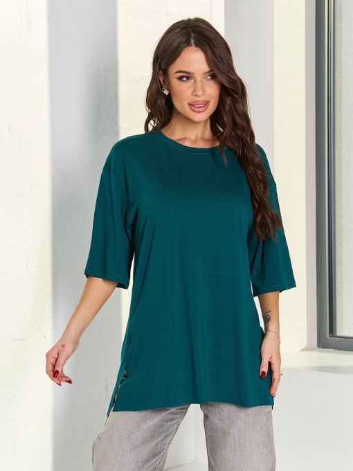 Футболка ISSA Plus модель 14495_темно_зеленый Фото