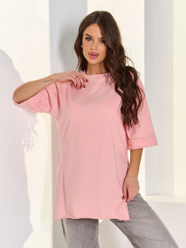 Футболка ISSA Plus модель 15061_розовый Фото