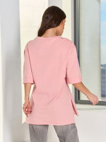 Футболка ISSA Plus модель 15061_розовый Фото