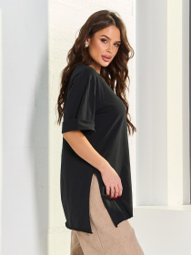 Футболка ISSA Plus модель 15061_черный Фото