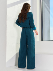 Повсякденний костюм ISSA Plus модель 15064_темно_зеленый Фото