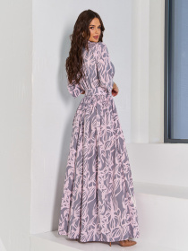 Платье макси ISSA Plus модель 15067_серый Фото