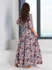 Платье макси ISSA Plus модель 15068_мультиколор Фото