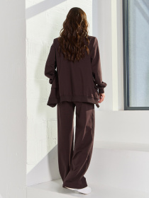 Повседневный костюм ISSA Plus модель 15072_темно_коричневый Фото