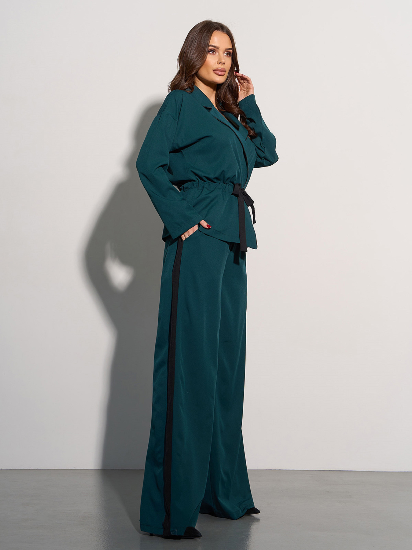 Костюм ISSA Plus модель 12852_темно_зеленый Фото