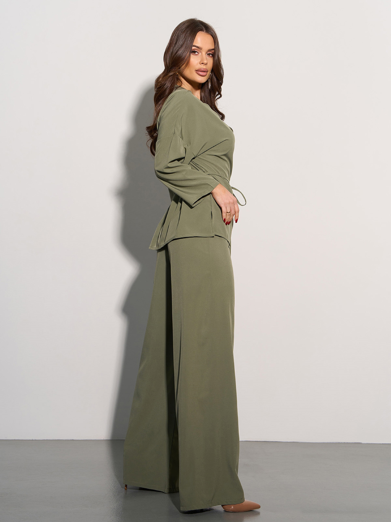 Повсякденний костюм ISSA Plus модель 13452_хаки Фото