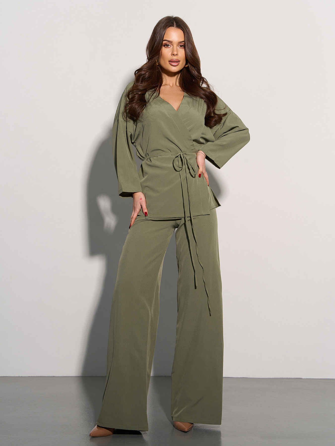 Повсякденний костюм ISSA Plus модель 13452_хаки Фото