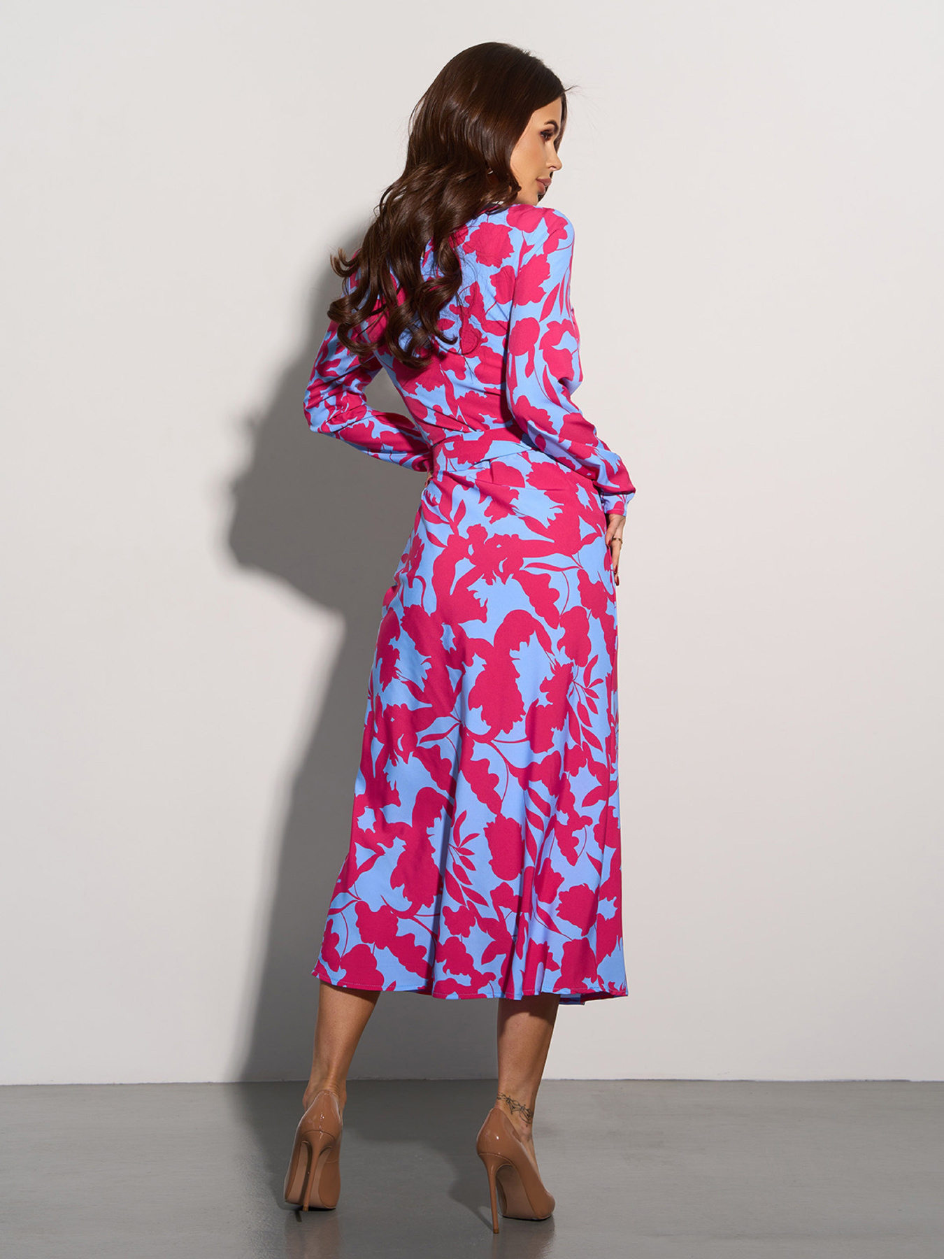 Платье миди ISSA Plus модель 15077_голубой Фото