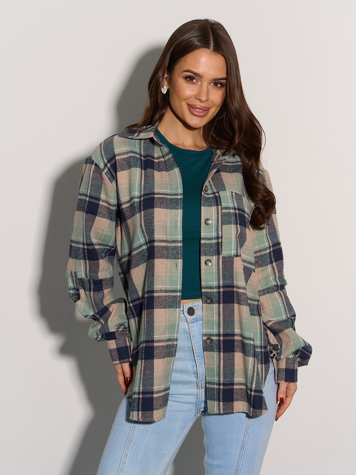 Сорочка повсякденна ISSA Plus модель SA-554A_зеленый Сорочка повсякденна ISSA Plus модель SA-554A_зеленый Фото