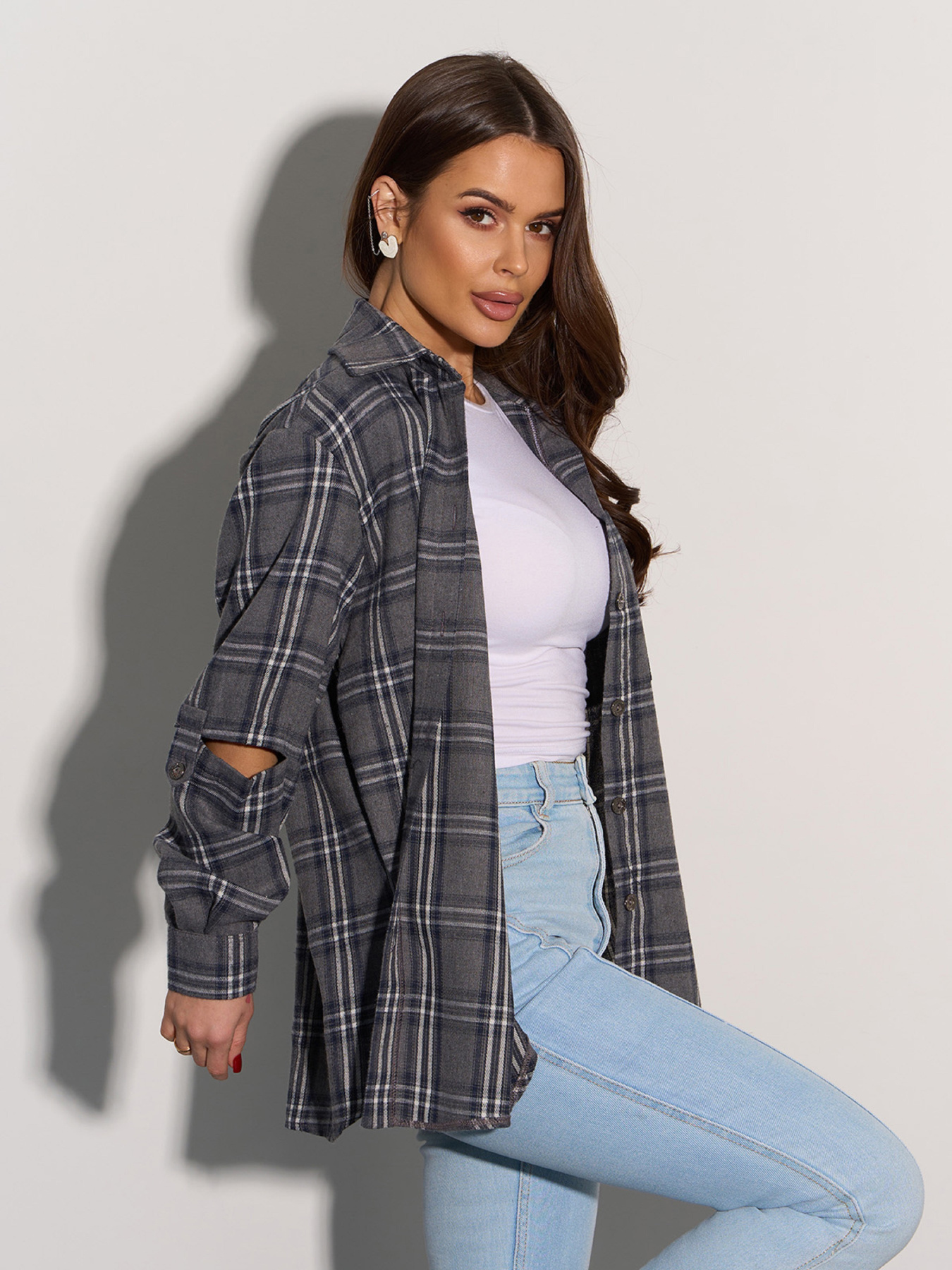 Рубашка ISSA Plus модель SA-554A_серый Фото