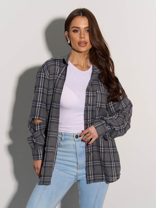 Сорочка ISSA Plus модель SA-554A_серый Фото