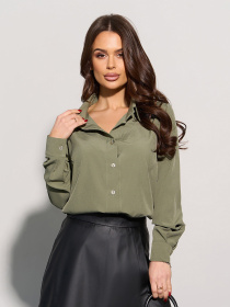 Сорочка повсякденна ISSA Plus модель 14996_хаки Фото