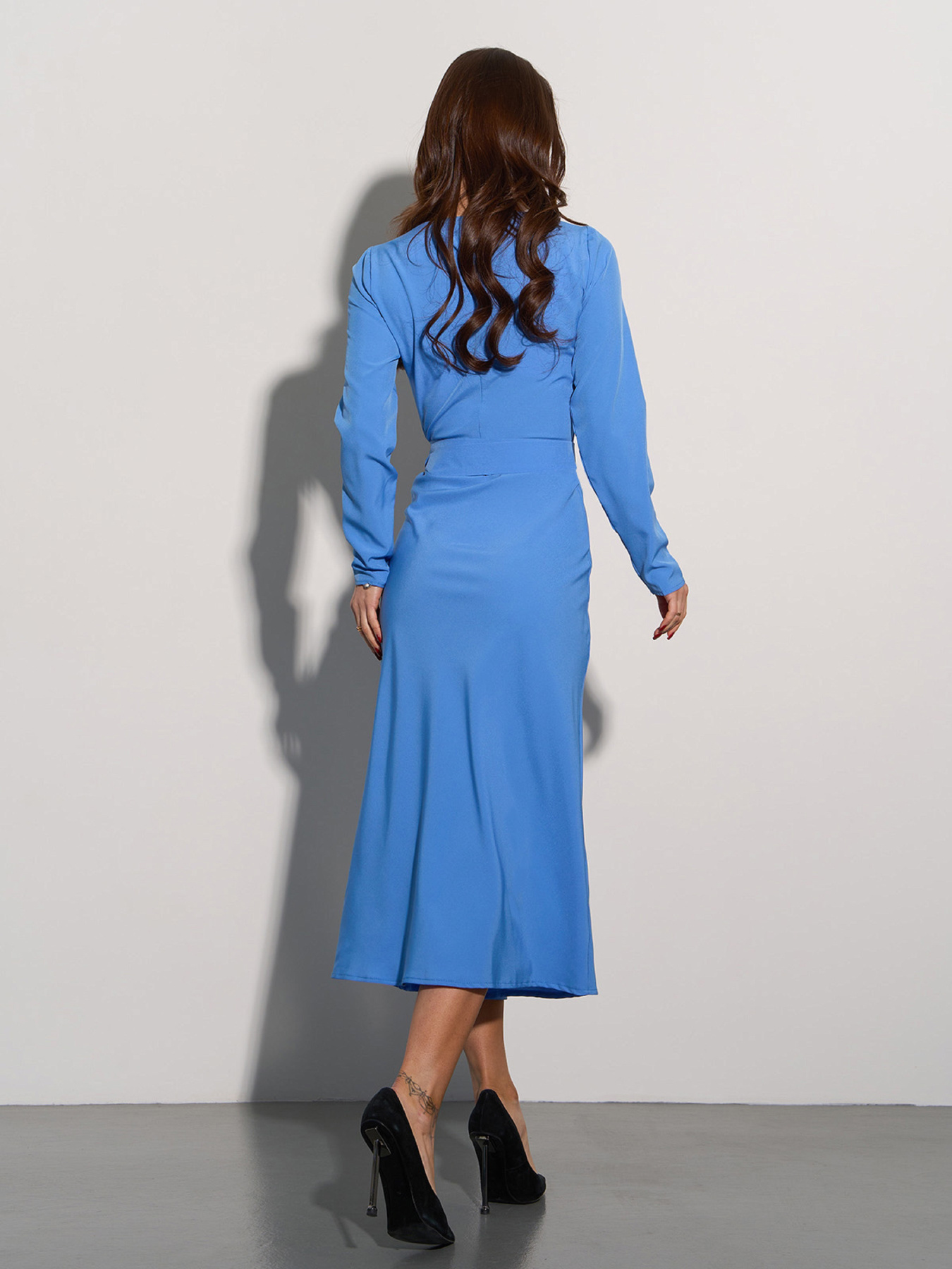 Платье миди ISSA Plus модель 15014_голубой Фото