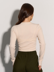 Лонгслів ISSA Plus модель 15078_бежевый Фото