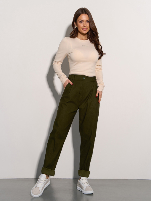 Повсякденні штани ISSA Plus модель 15079_хаки Фото
