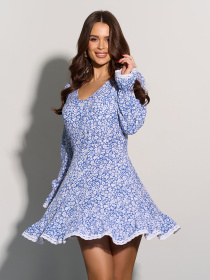 Платье мини ISSA Plus модель 15081_синий Фото