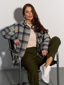 Рубашка ISSA Plus модель 15082_зеленый Фото