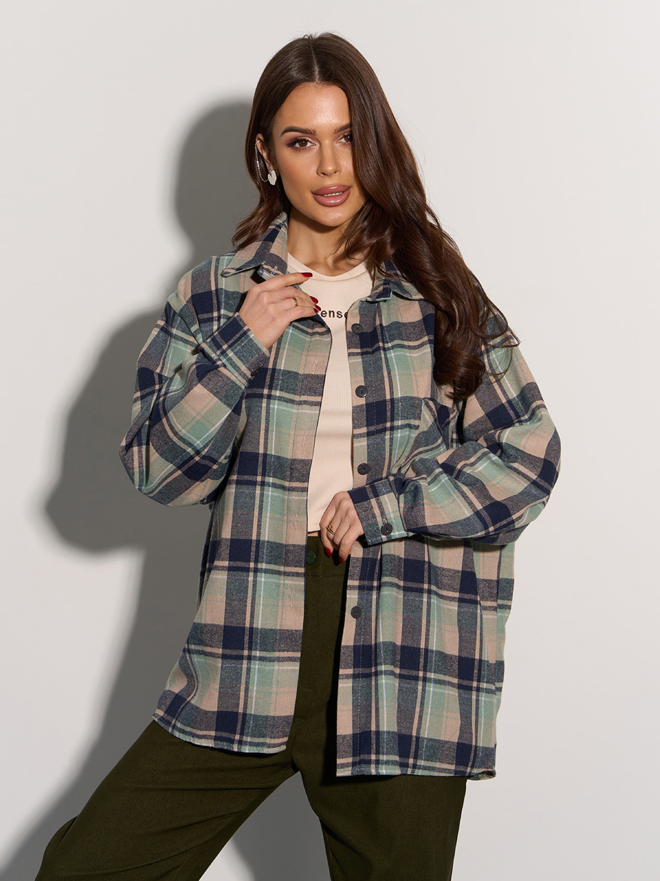 Сорочка повсякденна ISSA Plus модель 15082_зеленый Сорочка повсякденна ISSA Plus модель 15082_зеленый Фото