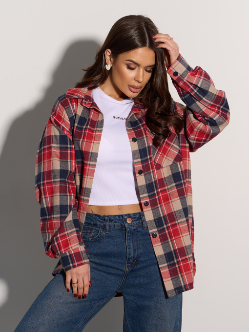 Сорочка повсякденна ISSA Plus модель 15082_красный Фото