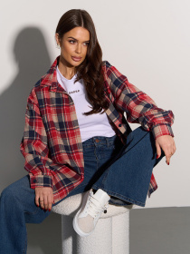 Сорочка повсякденна ISSA Plus модель 15082_красный Сорочка повсякденна ISSA Plus модель 15082_красный Фото