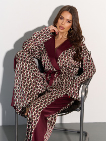 Костюм ISSA Plus модель 15087_темно_бордовый Фото