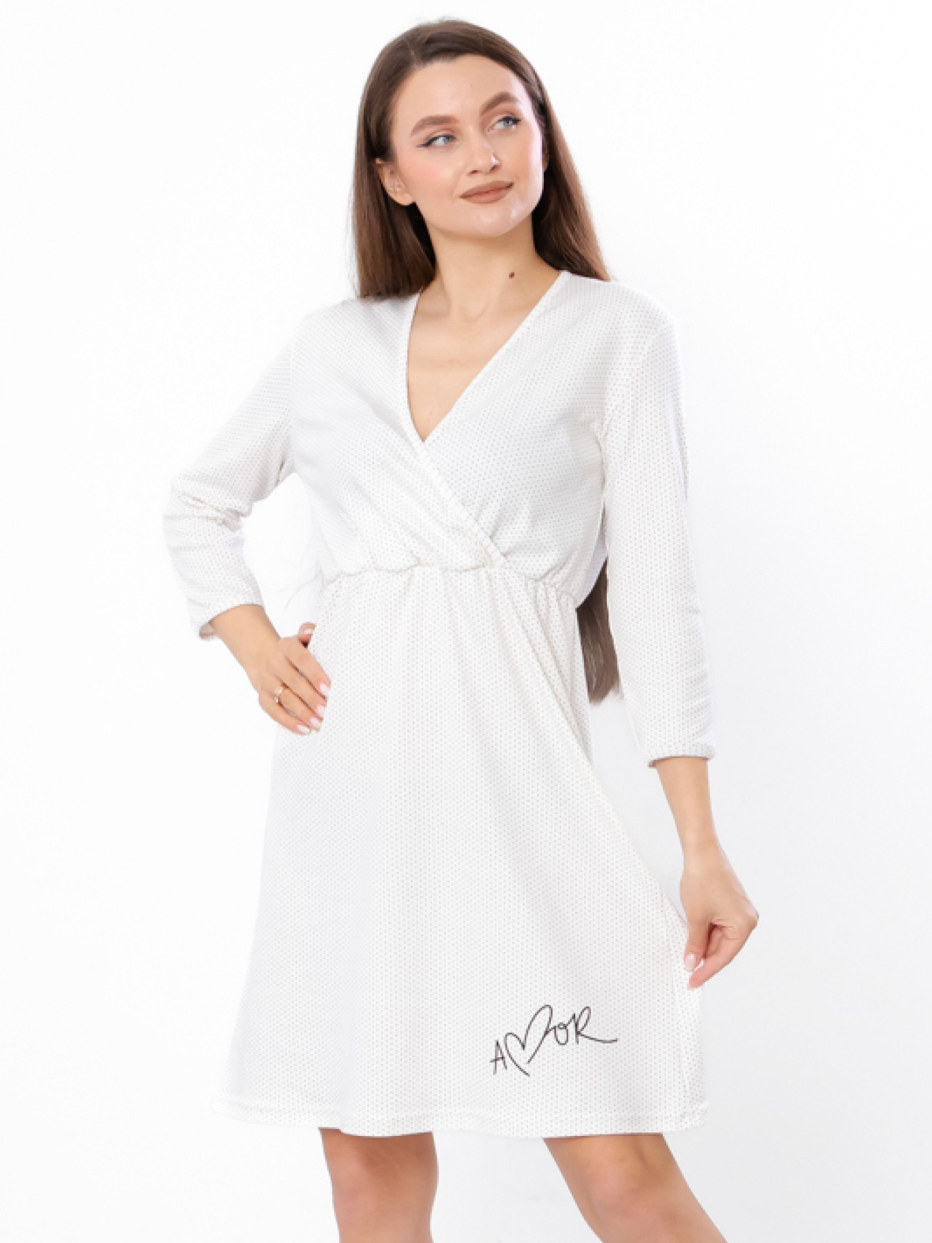 Ночная рубашка Носи своє модель 8418-016-33-goroh-korichnevij Фото