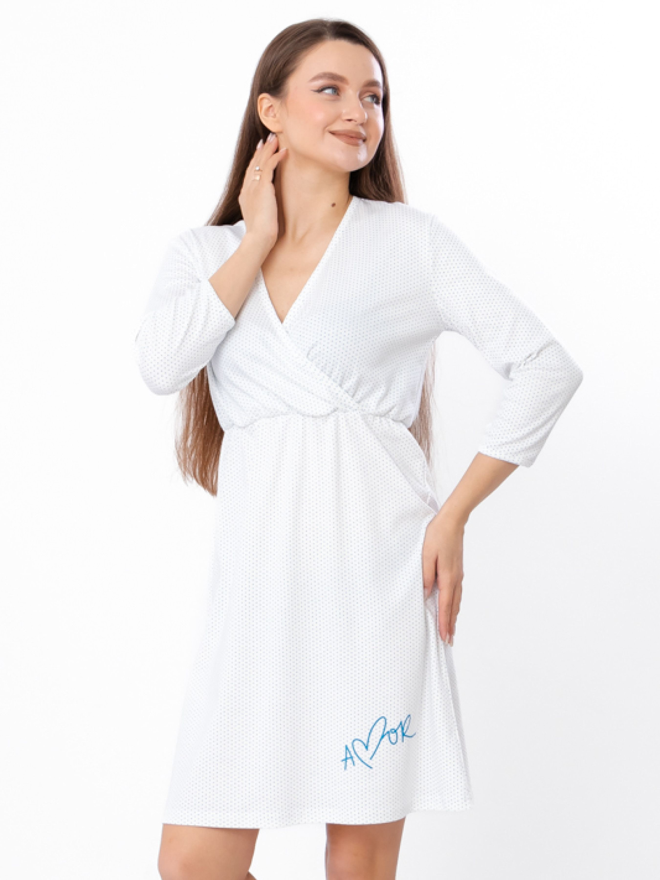 Ночная рубашка Носи своє модель 8418-016-33-goroh-blakitnij Фото