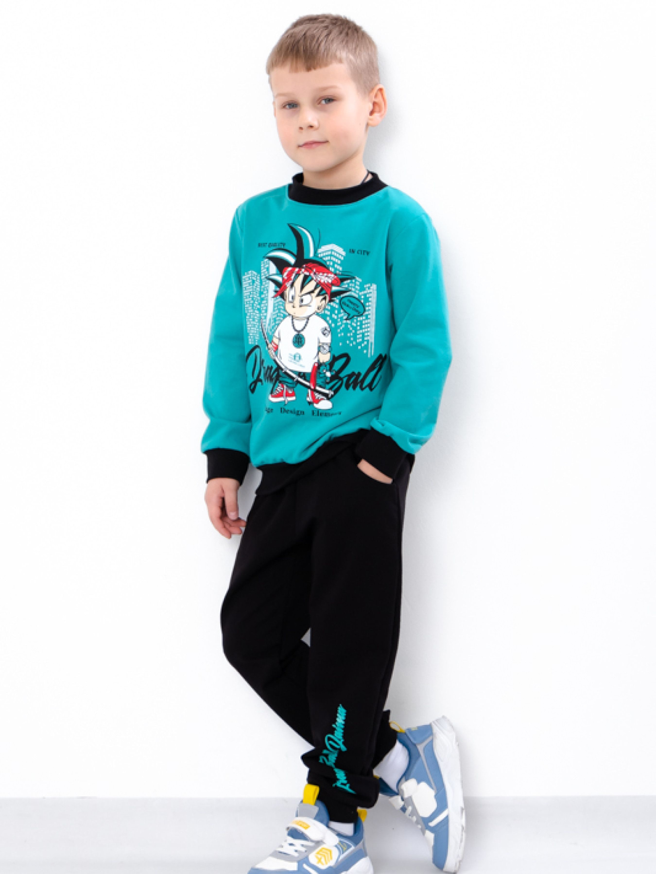 Спортивный костюм Носи своє модель 6063-057-33-4-bryuzovij-nefrit-chornij Фото