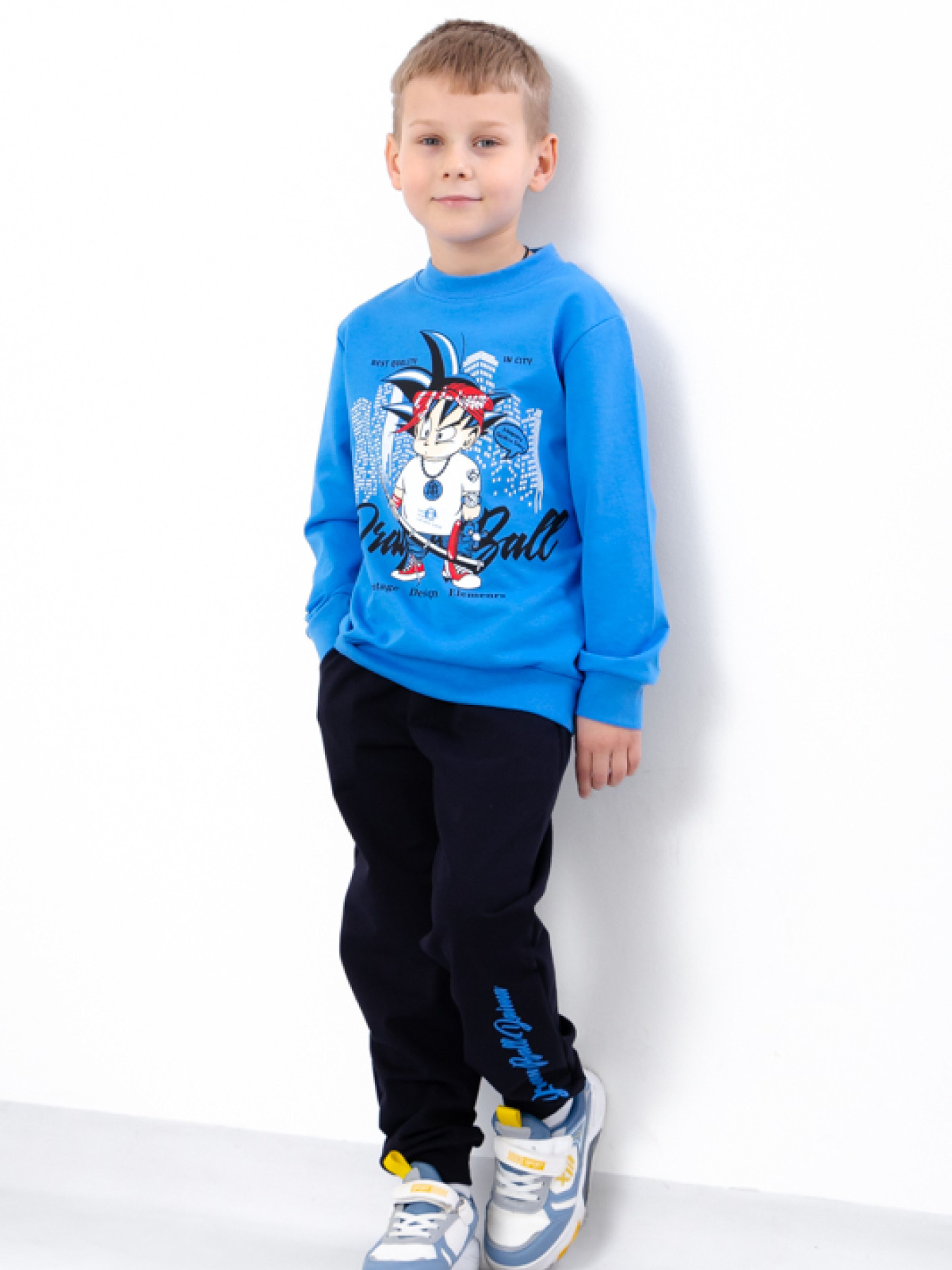 Спортивный костюм Носи своє модель 6063-057-33-4-blakitnij-dzhins-chornilxno-sinj Фото