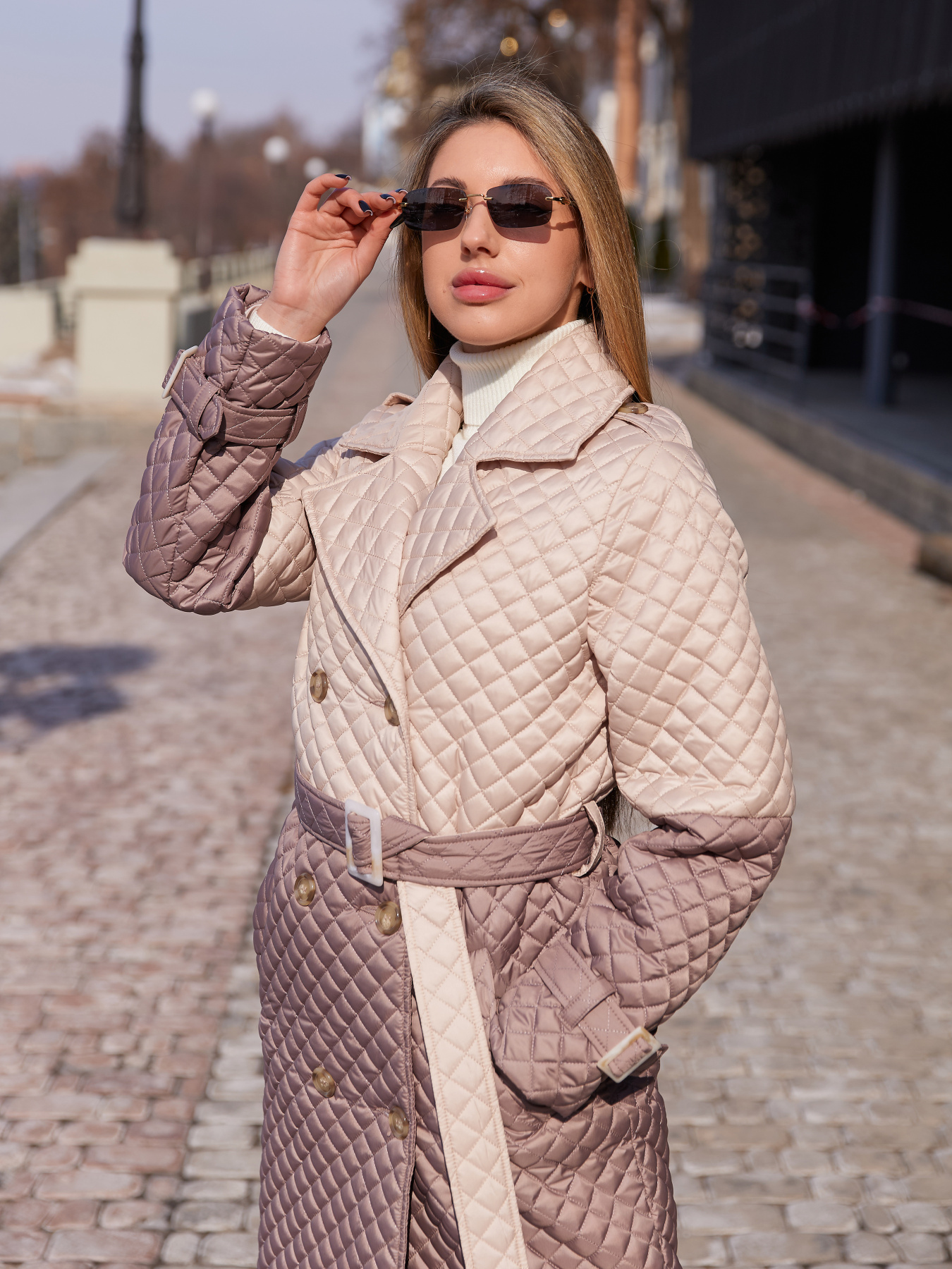 Плащ MilaNova модель Плащ ПВ-320 молоко+капучино Фото