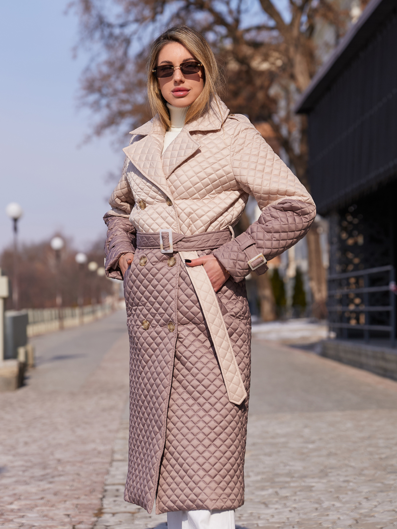 Плащ MilaNova модель Плащ ПВ-320 молоко+капучино Фото