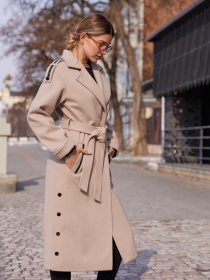 Пальто MilaNova модель Пальто ПВ-376 бежевый Фото