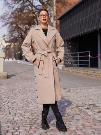 Пальто MilaNova модель Пальто ПВ-376 бежевый Фото