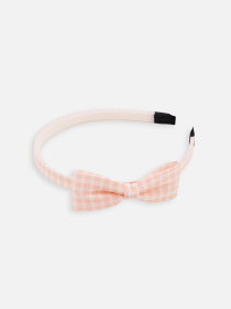 Обруч для волос для девочки цвет персиковый ЦБ-00267363 YUKI модель ЦБ-00267363 Фото