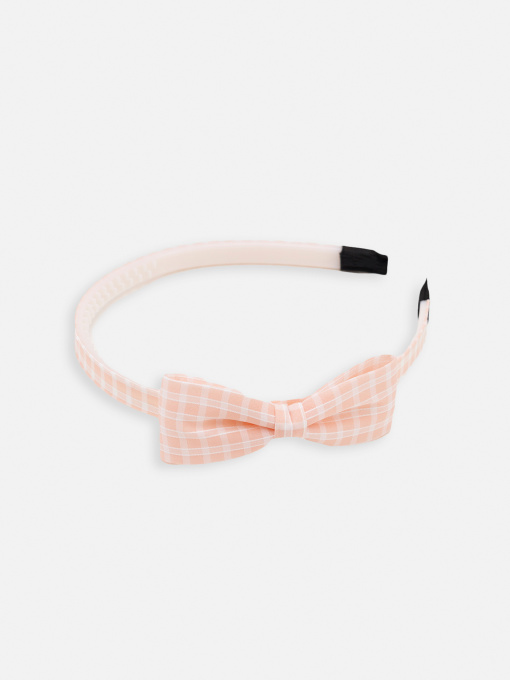 Обруч для волосся для дівчинки колір персиковий ЦБ-00267363 YUKI модель ЦБ-00267363 Фото