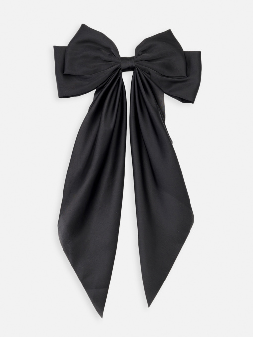 Бант для волос девочки цвет черный ЦБ-00270254 YUKI модель ЦБ-00270254 Фото
