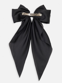 Бант для волос девочки цвет черный ЦБ-00270254 YUKI модель ЦБ-00270254 Фото