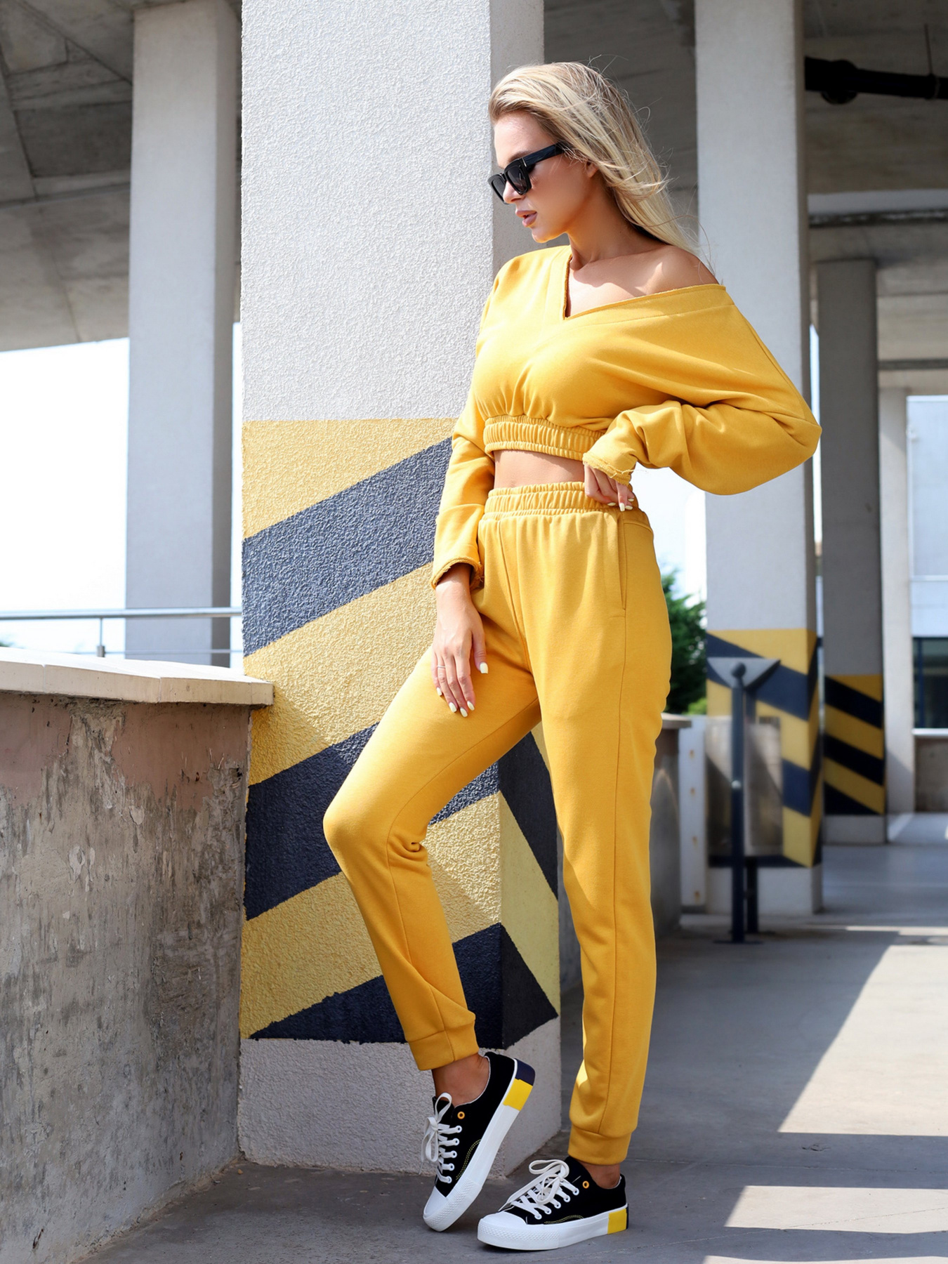 Повседневный костюм ISSA Plus модель 12844_mustard Фото