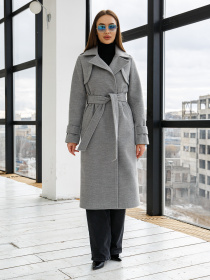 Пальто MilaNova модель Пальто ПВ-310 светло-серый Фото