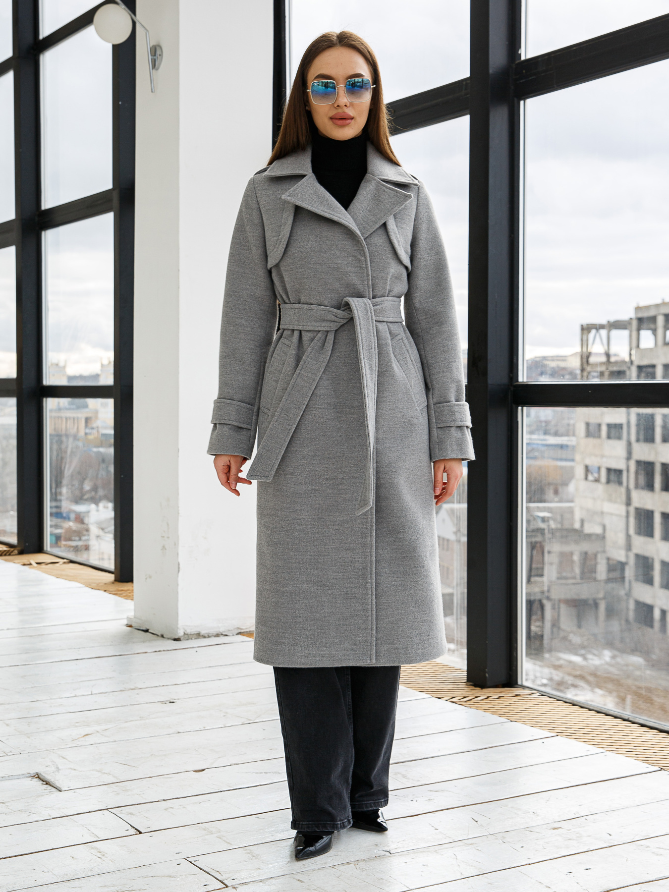 Пальто MilaNova модель Пальто ПВ-310 светло-серый Фото