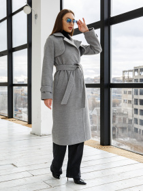 Пальто MilaNova модель Пальто ПВ-310 светло-серый Фото