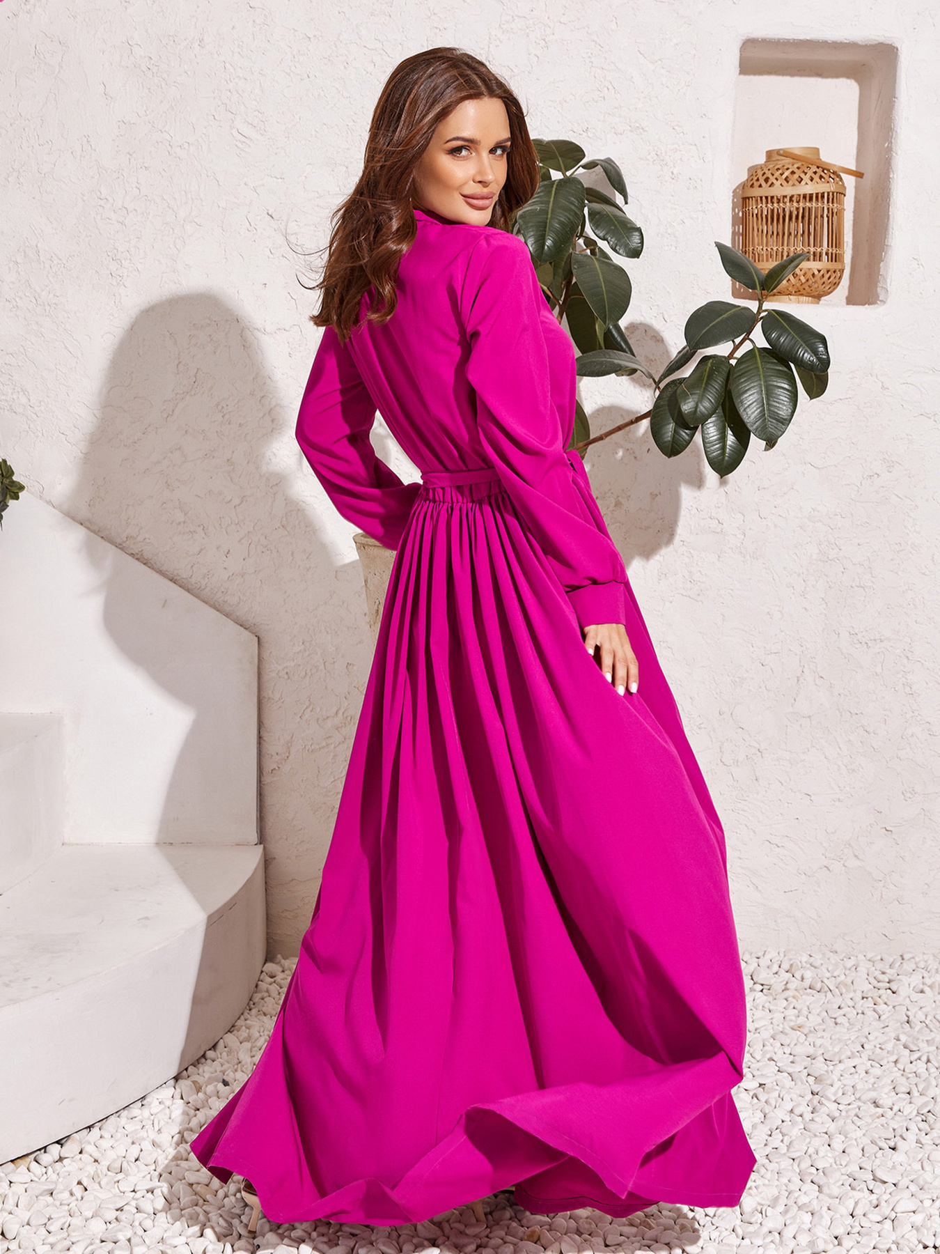 Платья ISSA Plus модель 13050_raspberry Фото