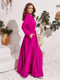 Платья ISSA Plus модель 13050_raspberry Фото