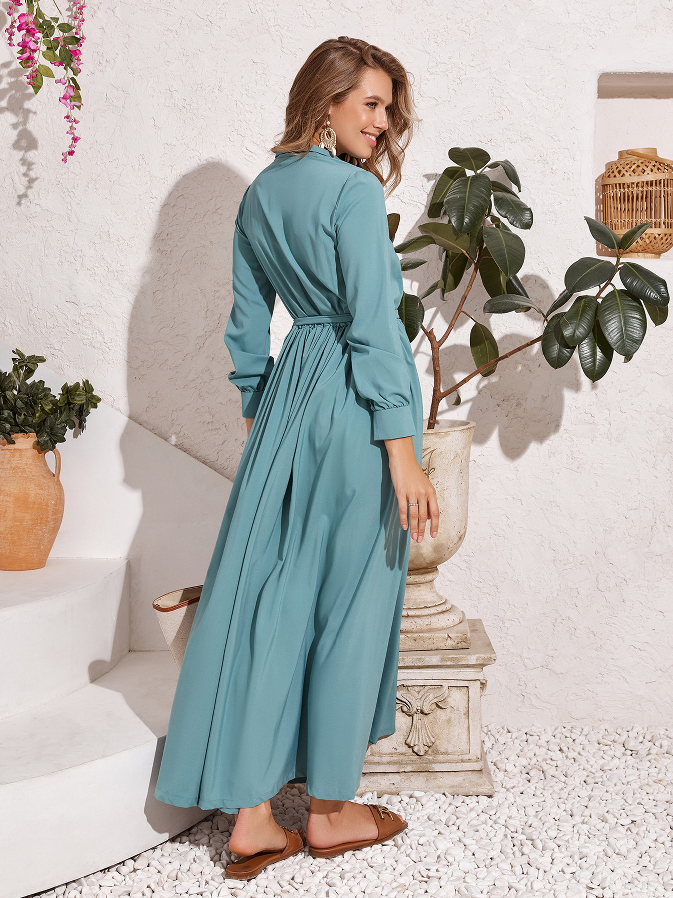 Платья ISSA Plus модель 13050_olive Фото