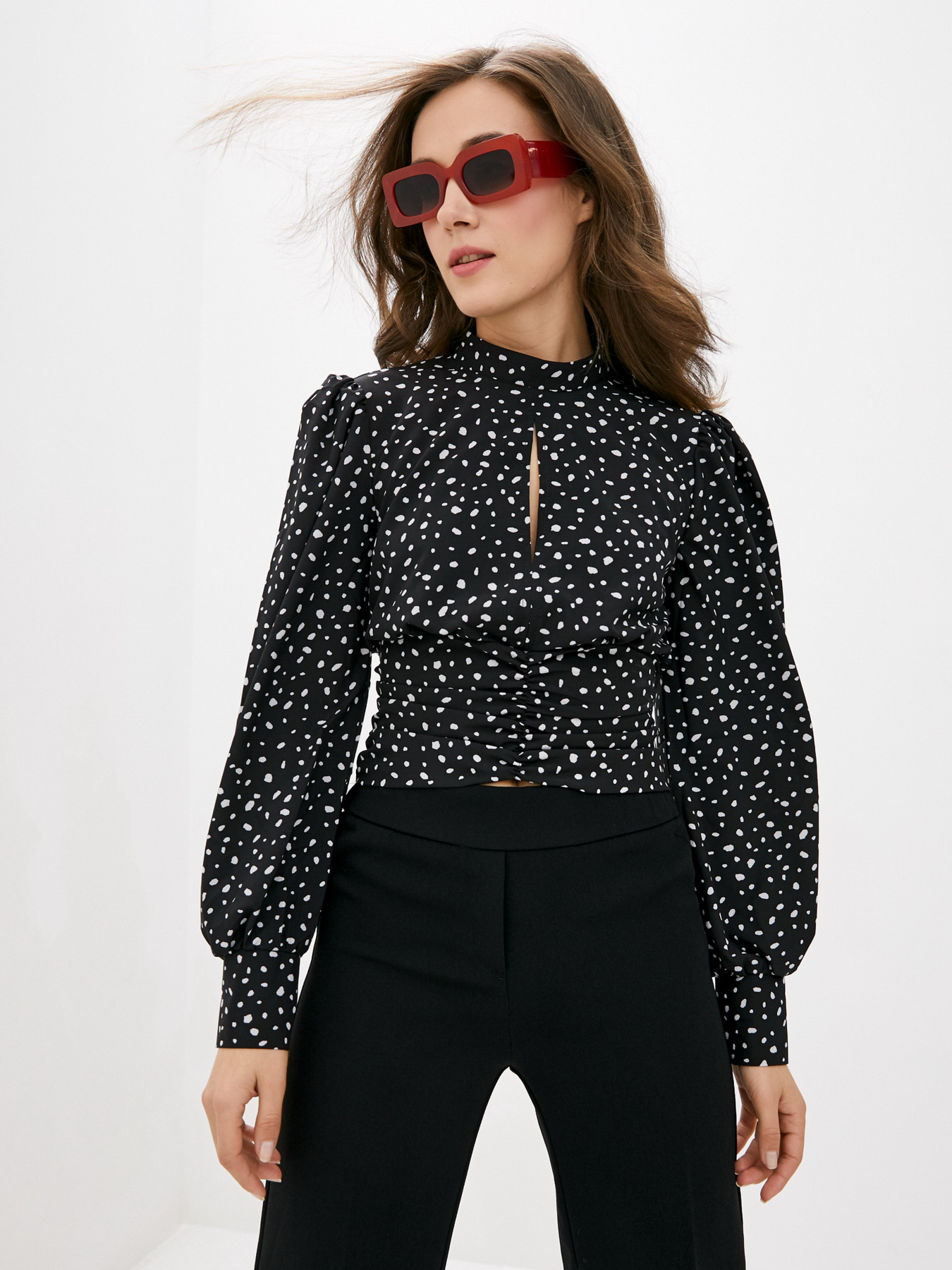 Блуза ISSA Plus модель SA-290_black Фото