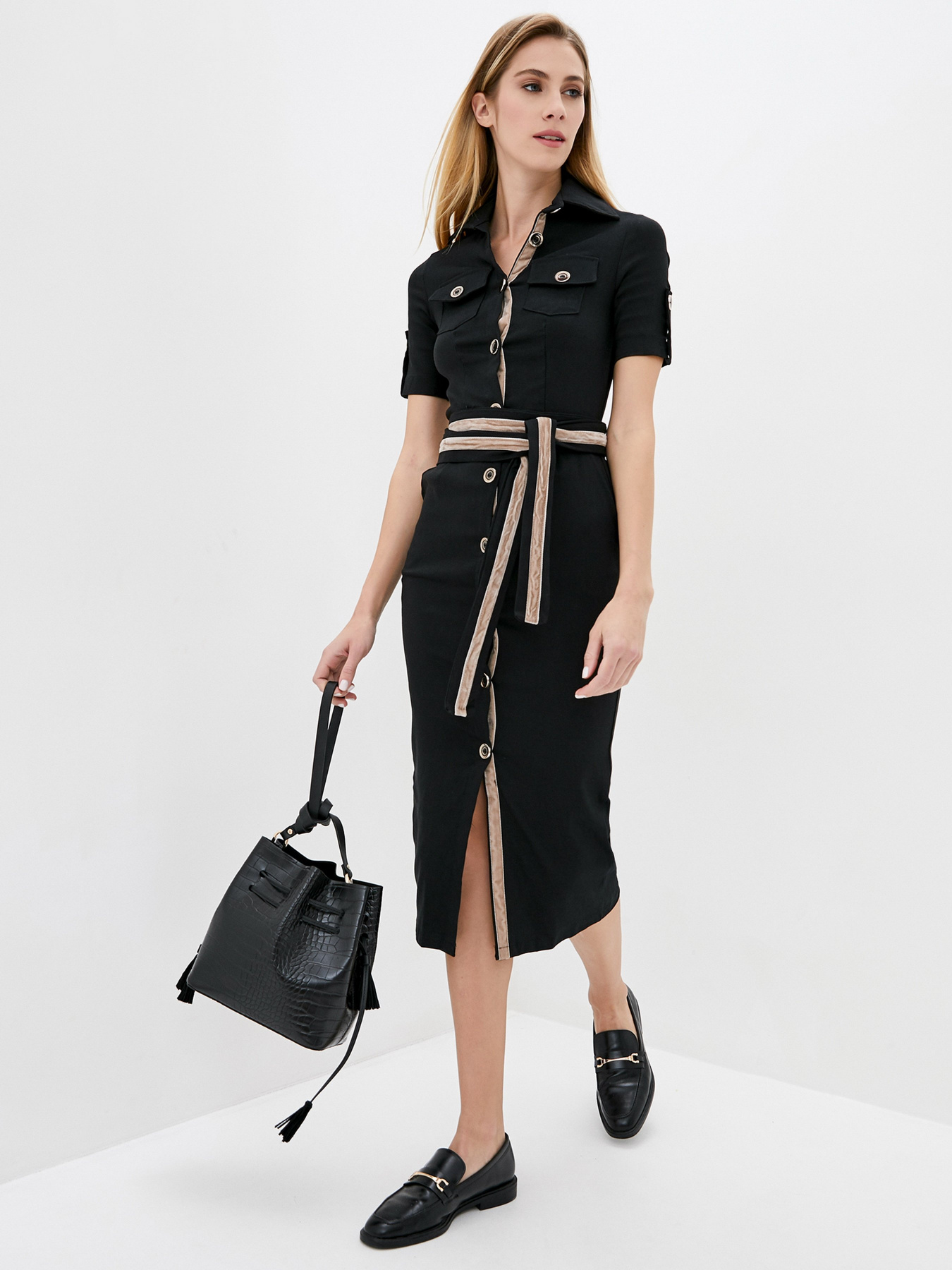 Платья ISSA Plus модель SA-296_black Фото