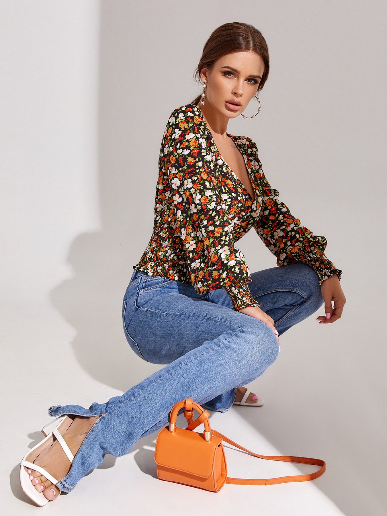 Блуза ISSA Plus модель SA-303_multicolor Фото