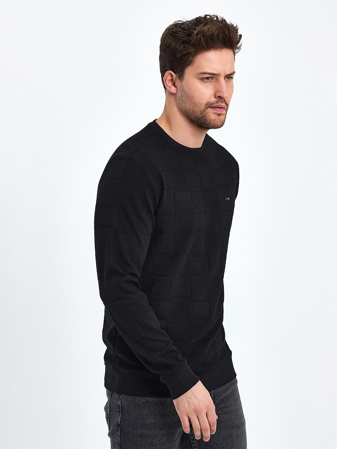 Джемпер Trend Collection модель TC10473BlackSVTRMN Фото